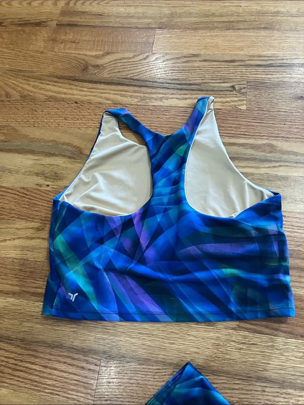 Old Navy Girls Blue and Purple Patterned Skort and Lined Tank Sz 14/16 EUC